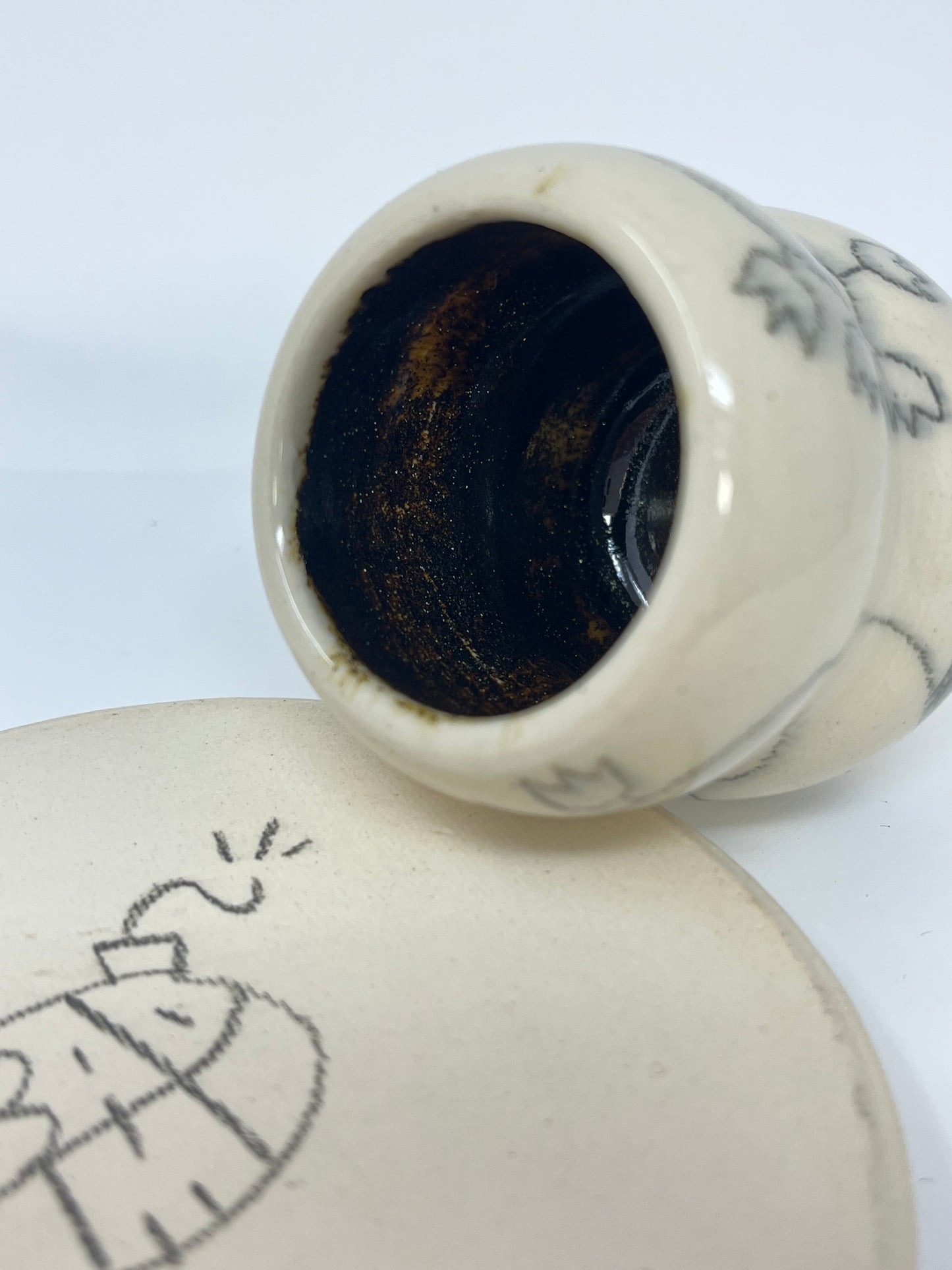 Spiral Vines Espresso Cup and Saucer