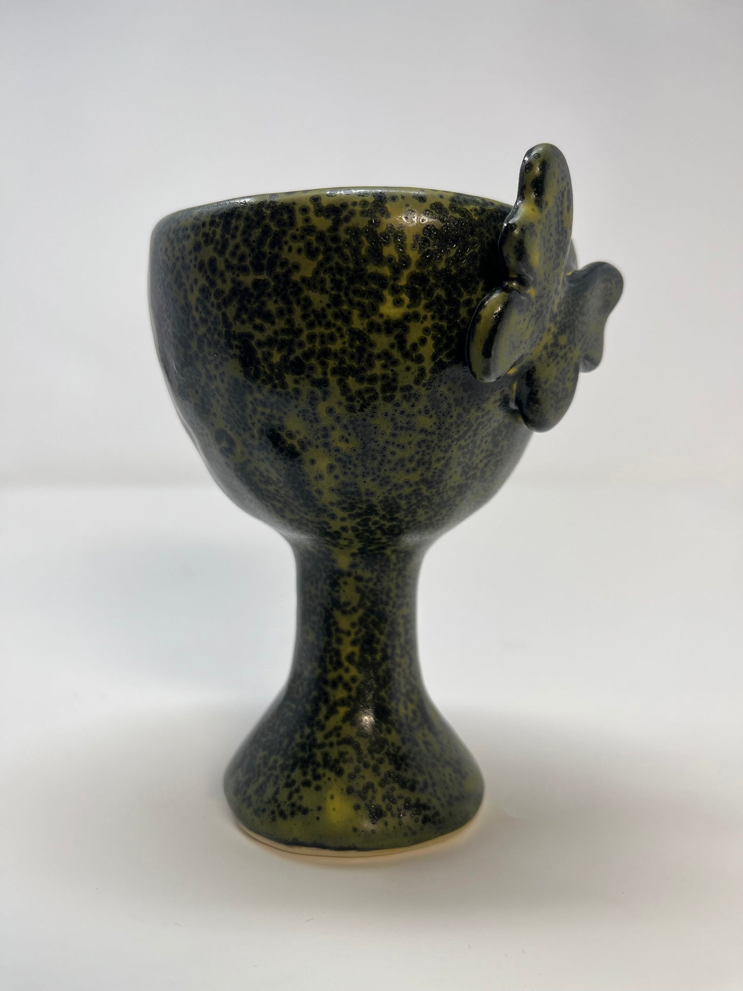 Black & Yellow Butterfly Goblet