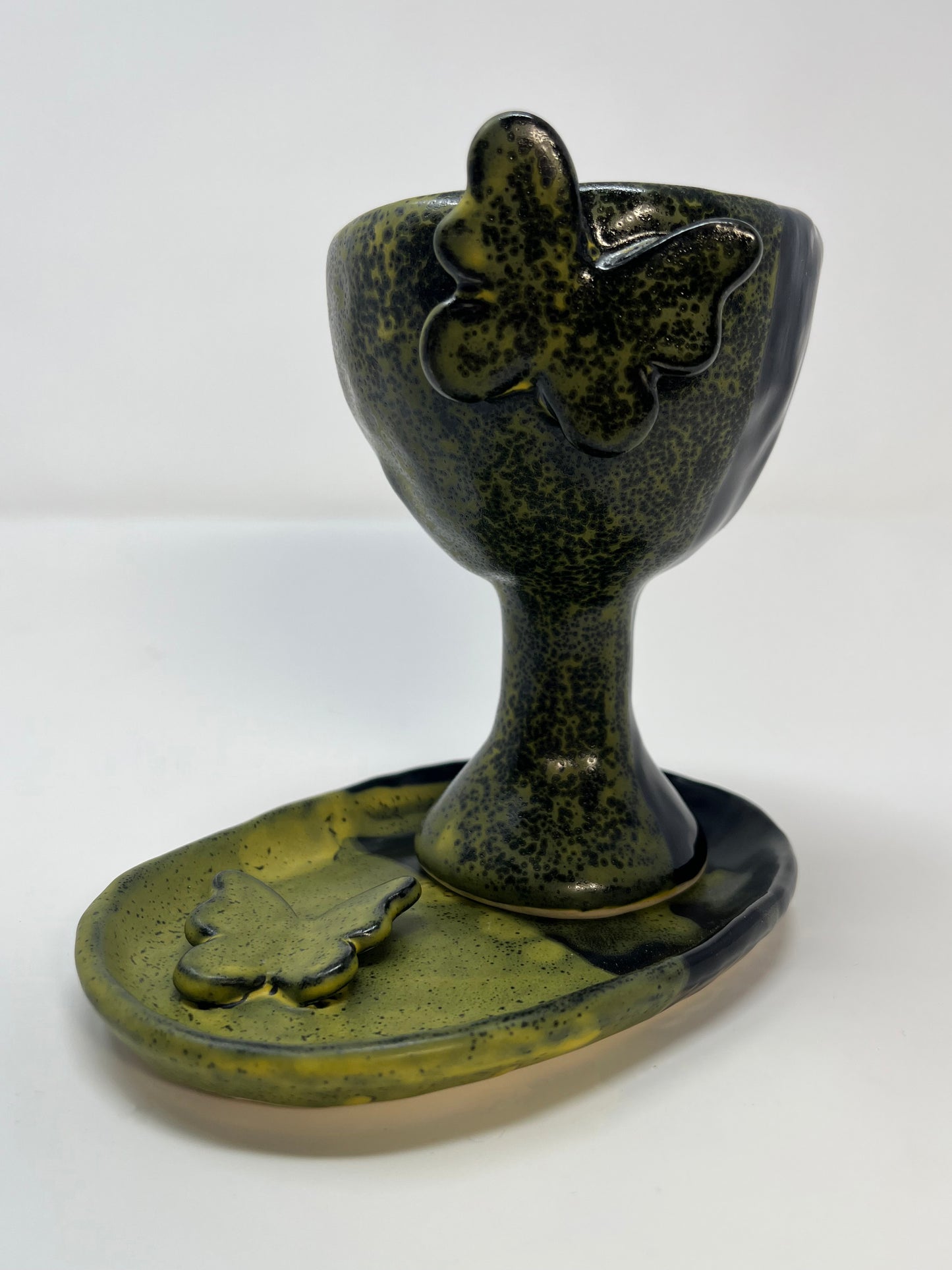 Black & Yellow Butterfly Goblet