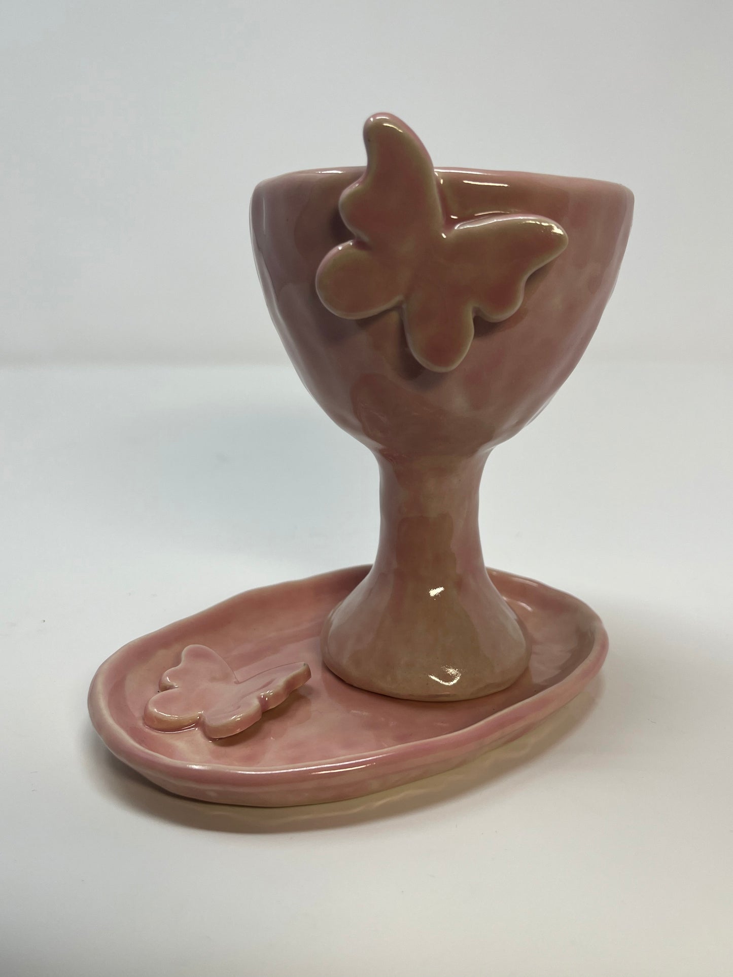 Pink Butterfly Goblet