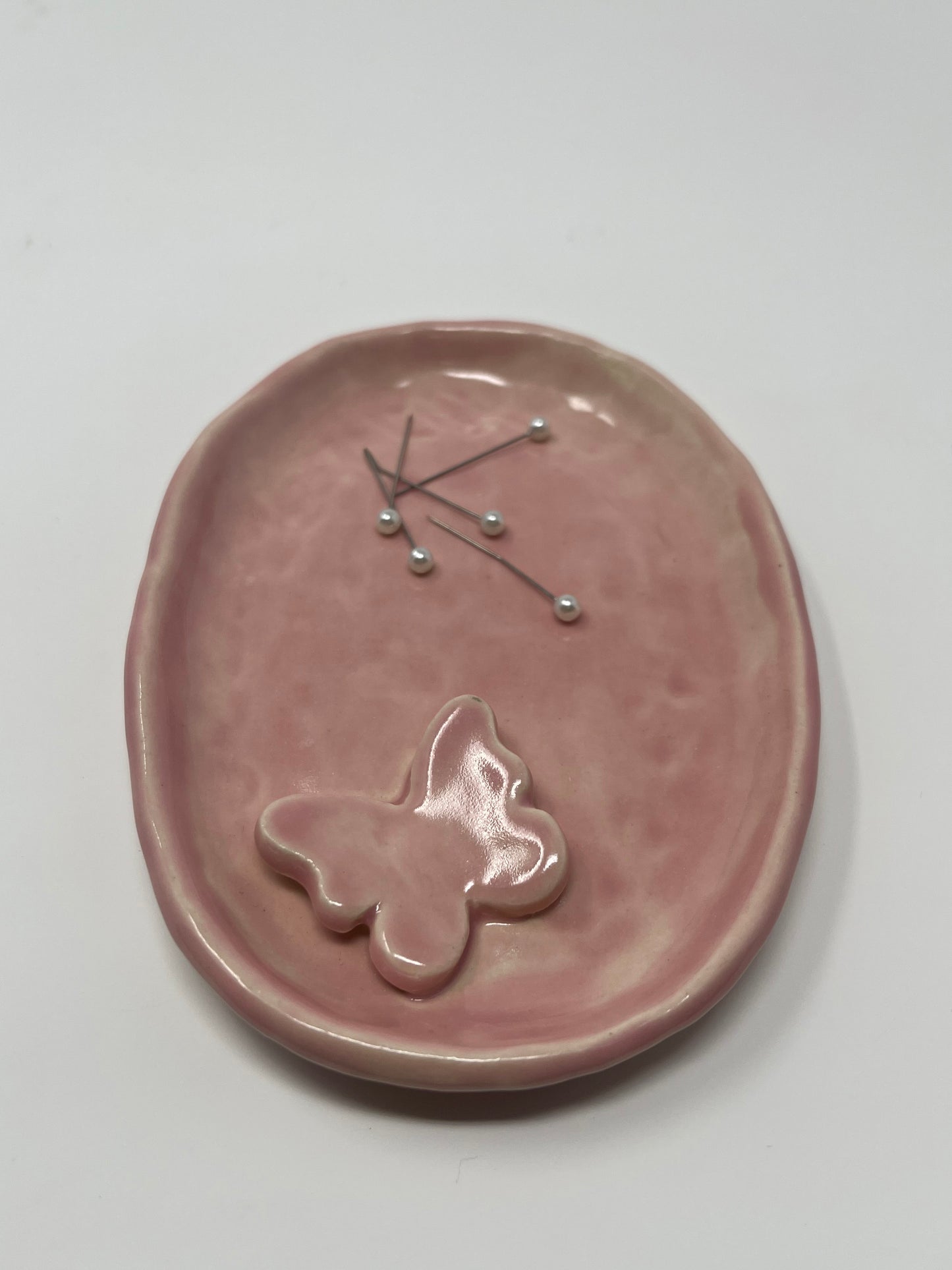 Pink Butterfly Dish