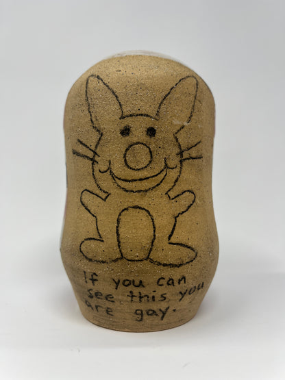 Gay Bunny Bud Vase