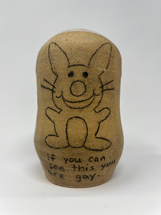 Gay Bunny Bud Vase