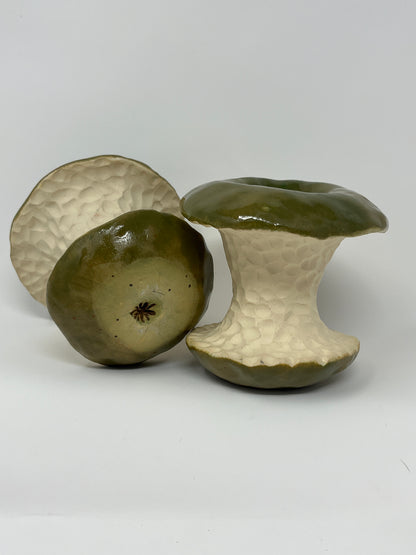 Green Apple Core Candle Holders