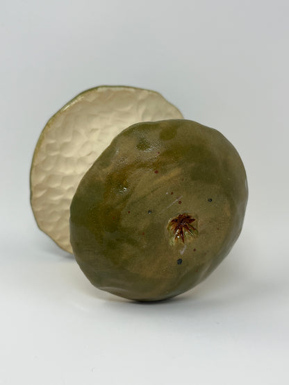 Green Apple Core Candle Holders