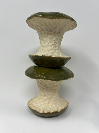 Green Apple Core Candle Holders