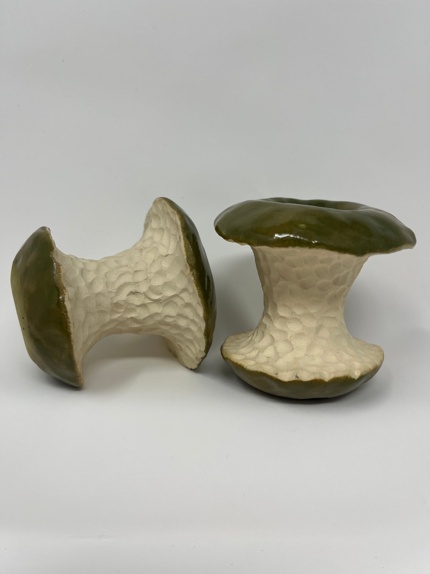 Green Apple Core Candle Holders