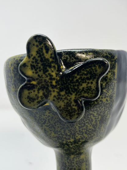 Black & Yellow Butterfly Goblet