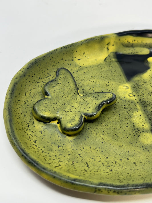 Black & Yellow Butterfly Dish