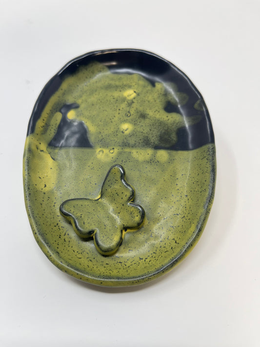 Black & Yellow Butterfly Dish