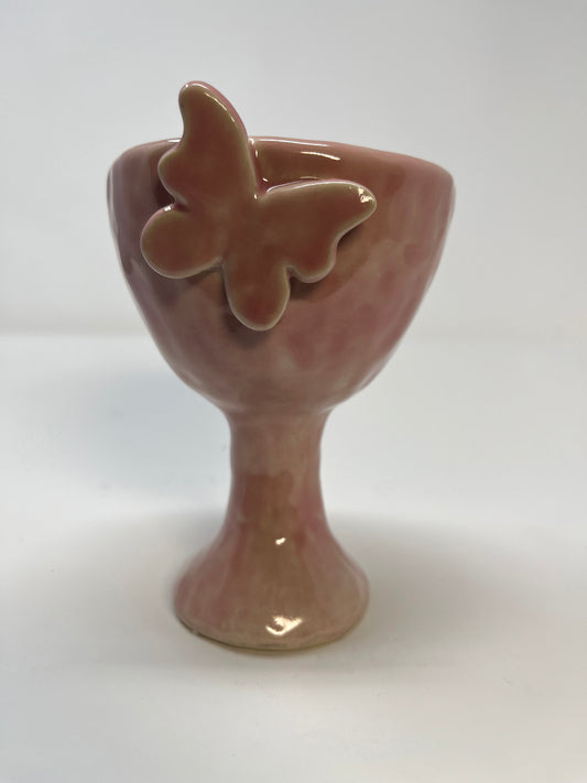 Pink Butterfly Goblet