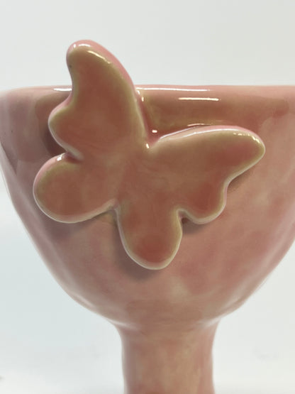 Pink Butterfly Goblet
