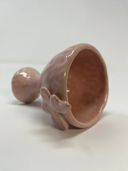 Pink Butterfly Goblet