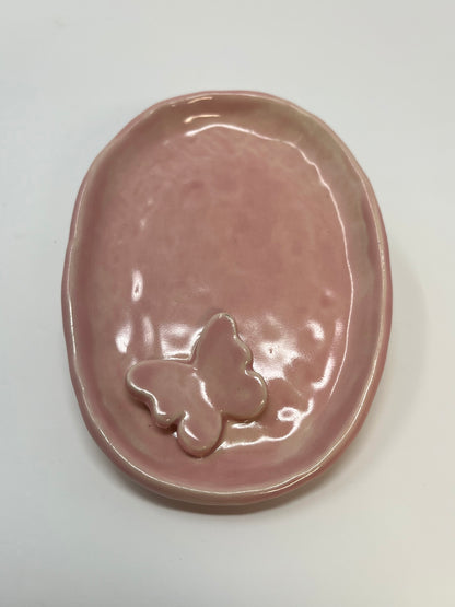 Pink Butterfly Dish