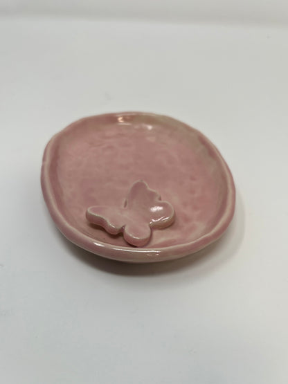 Pink Butterfly Dish
