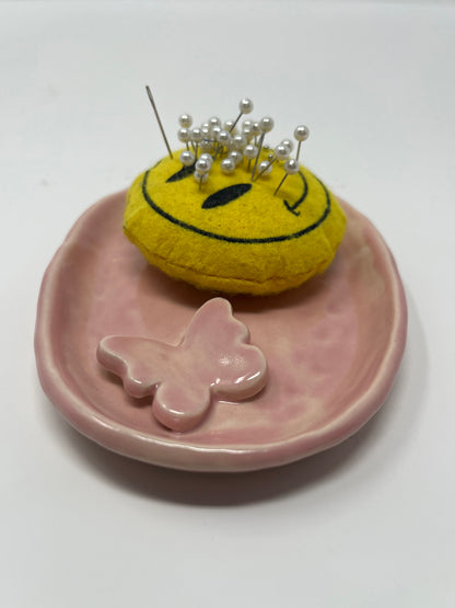 Pink Butterfly Dish