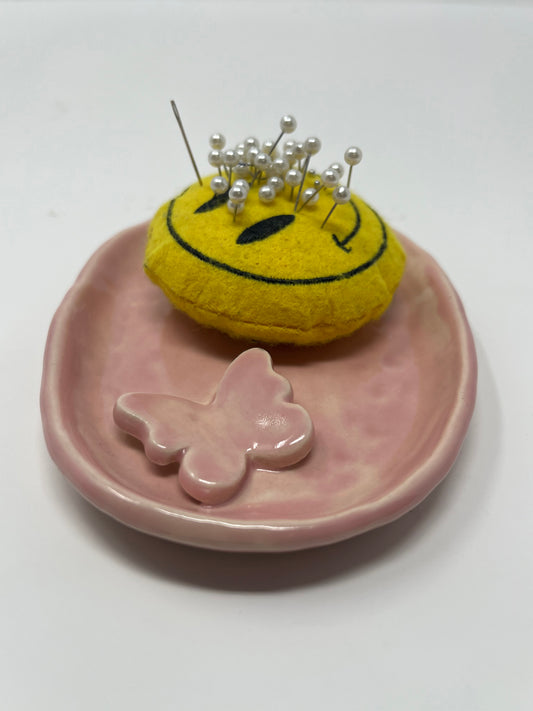 Pink Butterfly Dish
