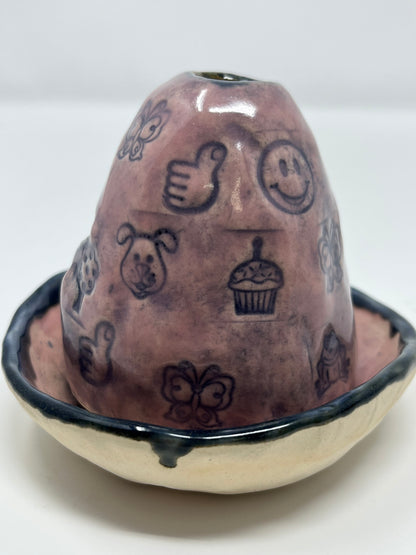 Stamped Incense Cone Burner