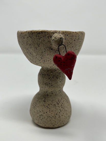 Heart Charms Speckled Goblet or Candle Holder