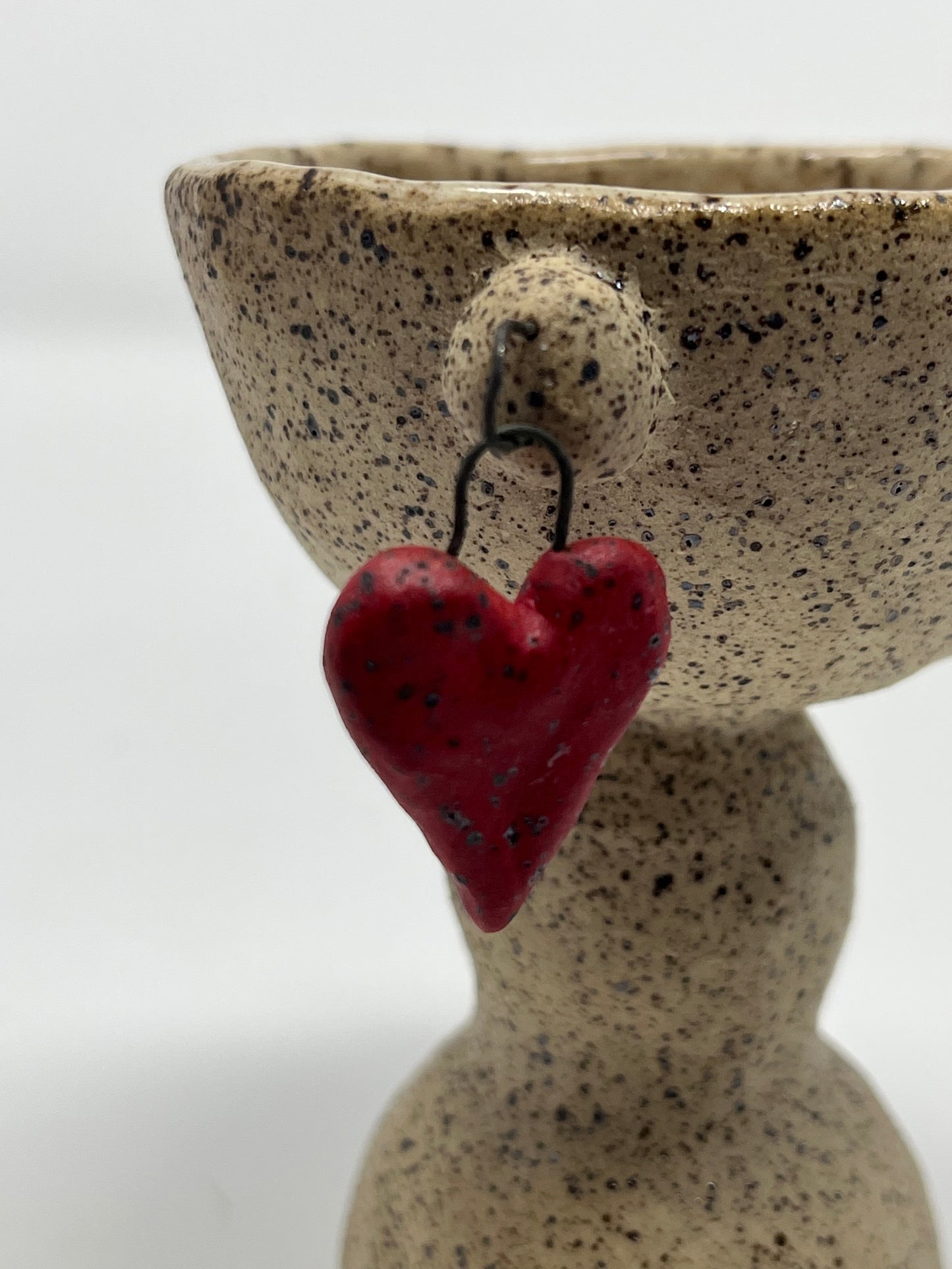 Heart Charms Speckled Goblet or Candle Holder