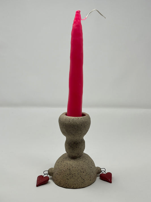 Heart Charms Speckled Goblet or Candle Holder