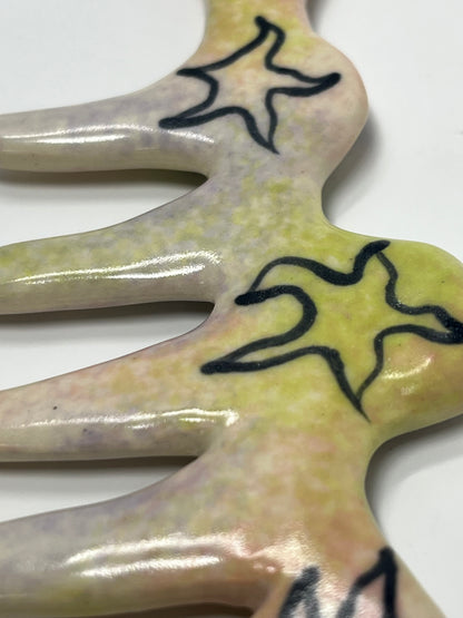 Pastel Stars Massage Comb